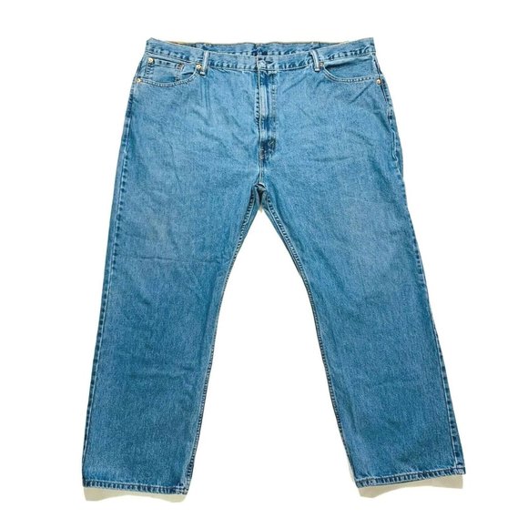 Levi's 505 Regular Fit Straight Leg Jeans Red Tab Medium Wash Denim W48xL30 NWOT - Picture 3 of 12